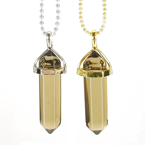 Smoky Quartz Gemstone Pendant Necklace